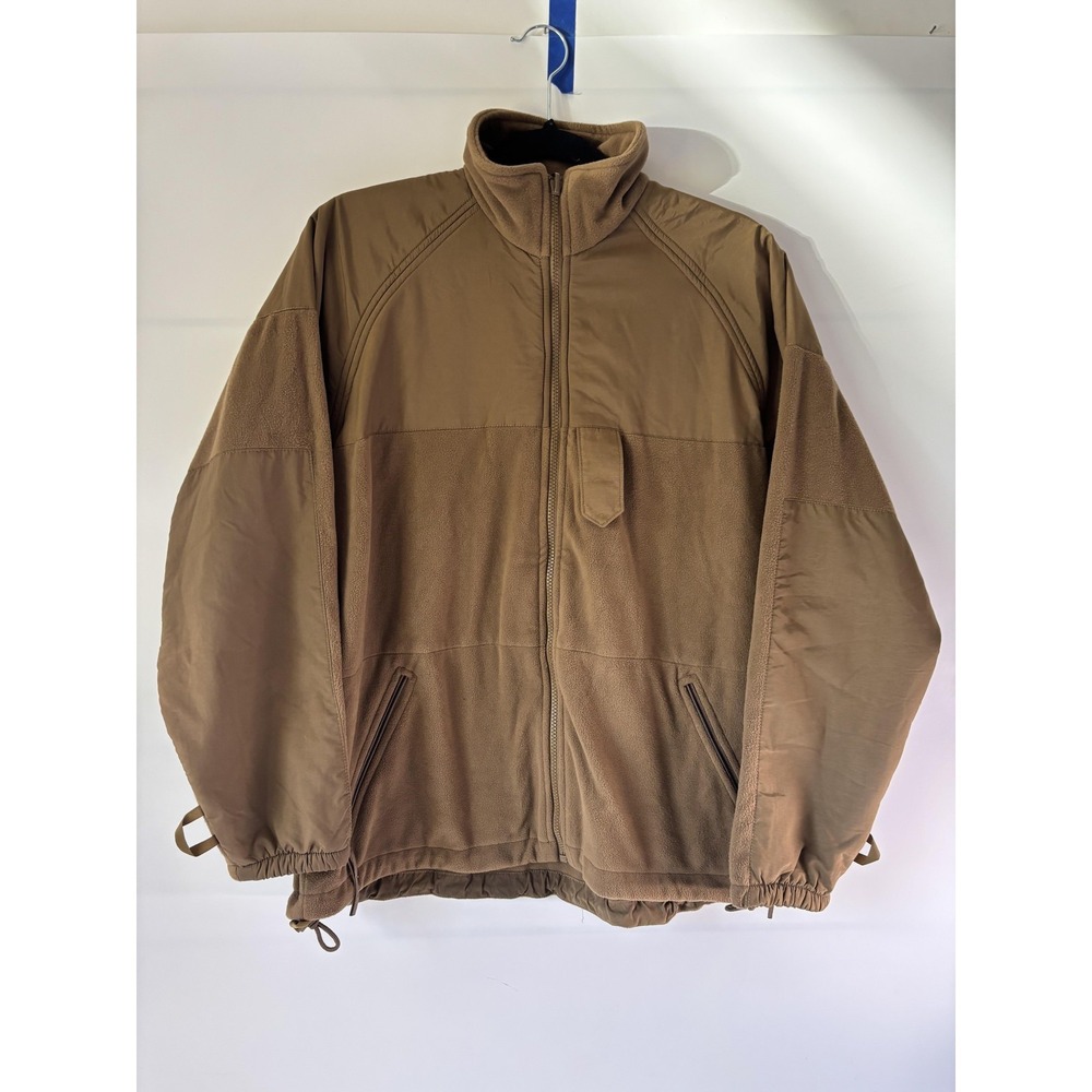 BIB Jacket Mens Medium Short Brown Coyote Fleece Liner Parka US Navy Military